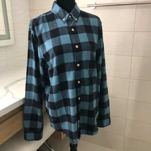 Abercrombie Blue and Black Plaid shirt